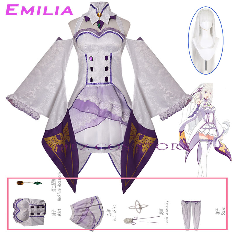 Cosplay Anime Women - Emilia Cosplay Anime Re Zero Kara