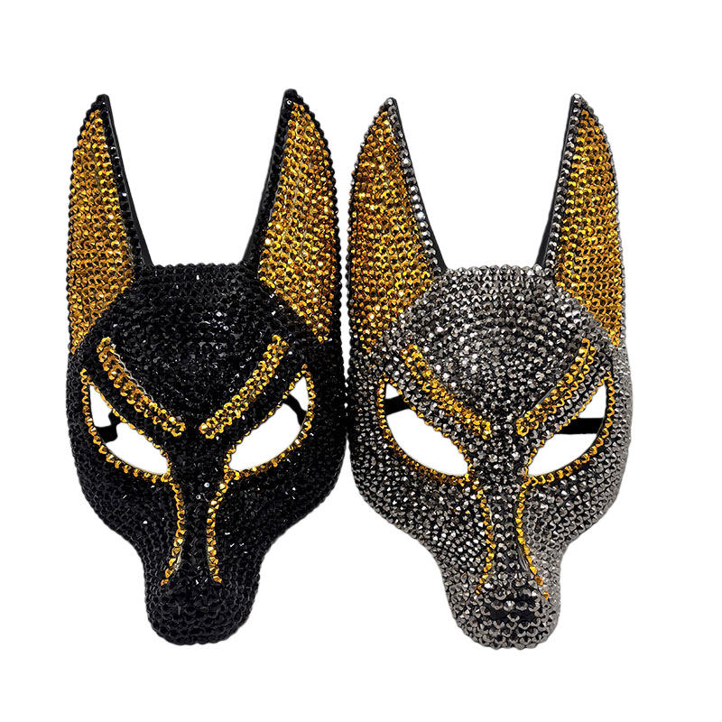 Egypt Cosplay Anime - Sparkling Rhinestone Anubis Mask Egyptian God