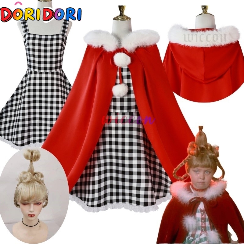 Kids Cosplay Anime - Anime Cindy Lou Cosplay Costume Plaid